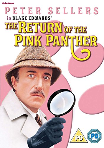 DVD cover for "The Return of the Pink Panther" featuring Peter Sellers.