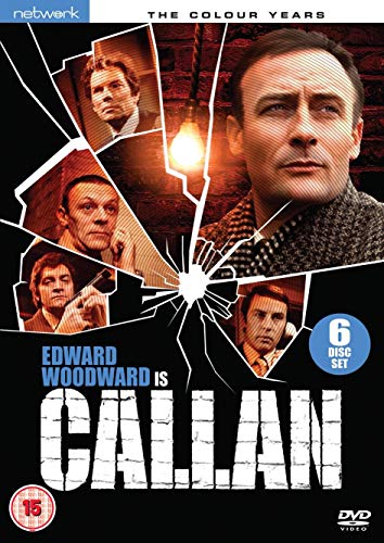 DVD cover with shattered glass effect, featuring Edward Woodward's face in multiple angles.