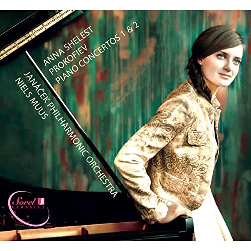 CD cover featuring pianist Anna Shelest and abstract colorful artwork.