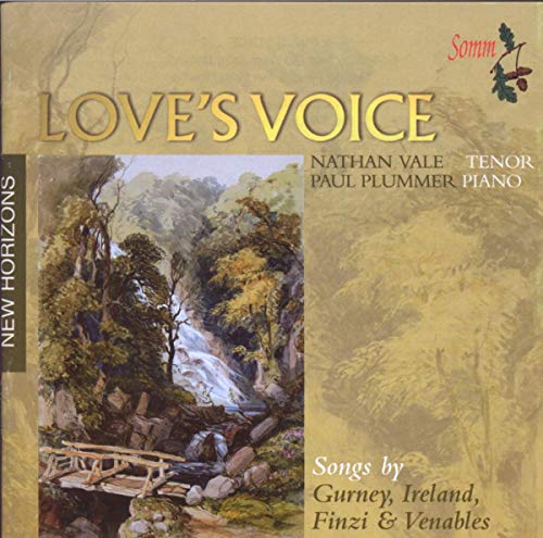 CD cover for “Love’s Voice” featuring a landscape painting and text.