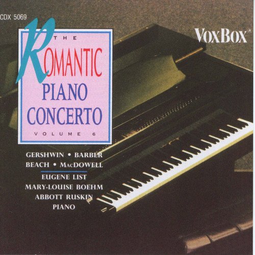 CD cover featuring a grand piano with "The Romantic Piano Concerto Volume 6" text.