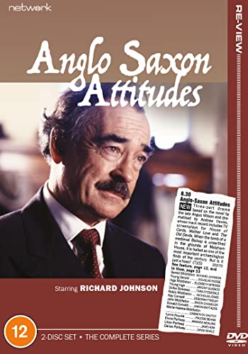 DVD cover featuring Richard Johnson in Anglo Saxon Attitudes with a 12 age rating.