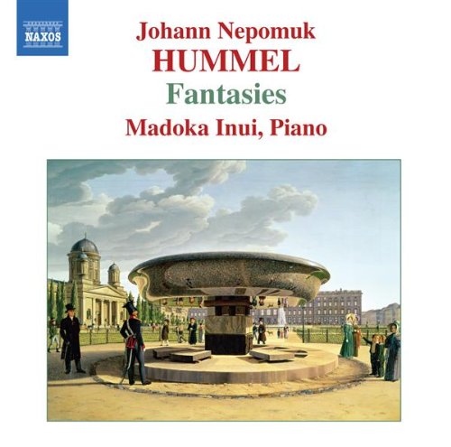 CD cover featuring a classical building and figures in a park setting.