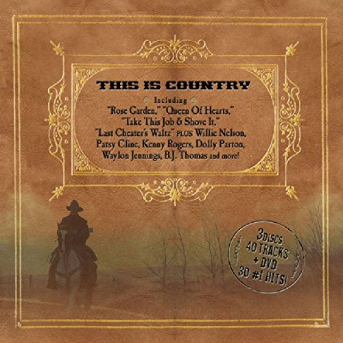 "Brown CD cover with gold border, featuring a cowboy on horseback and song titles."
