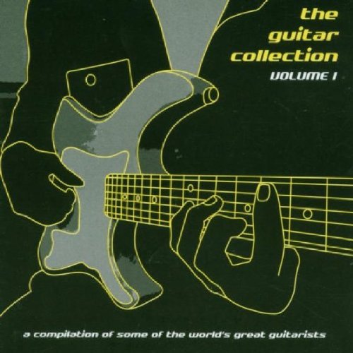 Dark green album cover with yellow outline of person playing electric guitar.