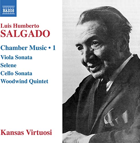 CD cover featuring a black and white portrait of composer Luis Salgado.