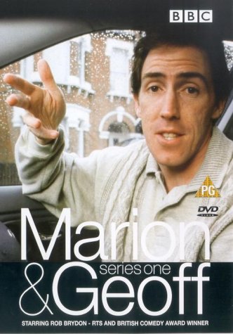 DVD cover for "Marion & Geoff" featuring Rob Brydon in a car.