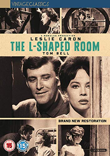 DVD cover for "The L-Shaped Room" featuring actors Leslie Caron and Tom Bell.