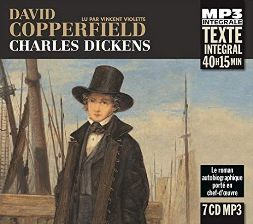 7-CD box set of “David Copperfield” with a portrait of a man in a top hat.