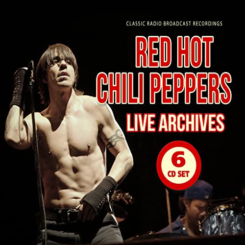 Red Hot Chili Peppers live album cover featuring Anthony Kiedis performing.