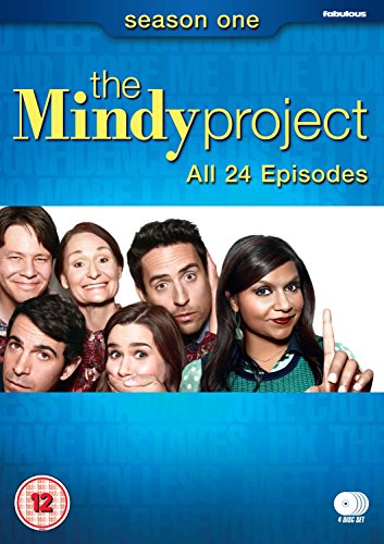 The Mindy Project" Season 1 DVD cover with cast portrait and logo.