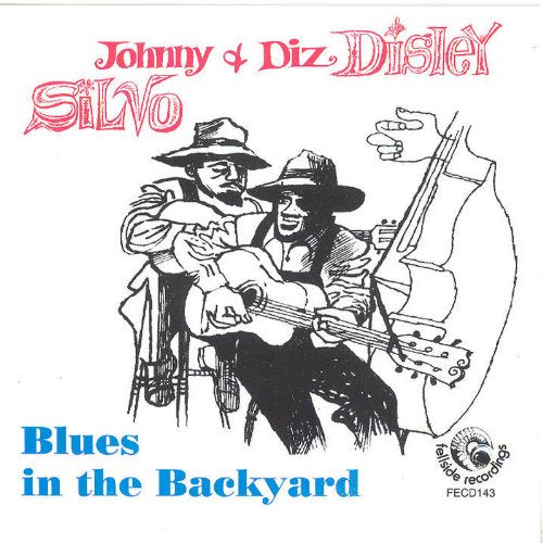 CD album cover with illustration of two musicians playing guitar and double bass.