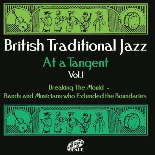 "Album cover with black background, green illustrations, and white and green text."