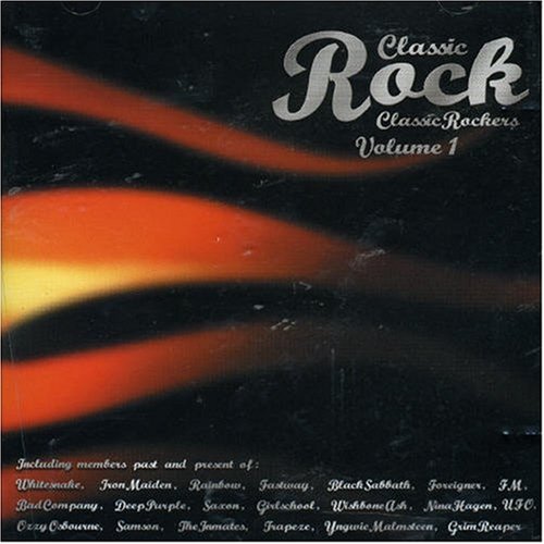 CD cover for “Classic Rockers Volume 1” with band names listed.