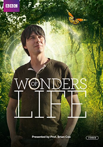 "Wonders of Life" DVD cover featuring Prof. Brian Cox in a forest with a butterfly.