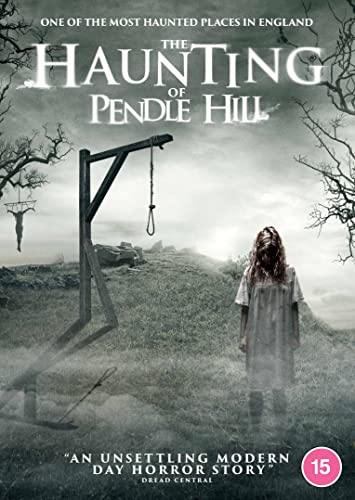 DVD cover for "The Haunting of Pendle Hill" featuring a gallows and woman.