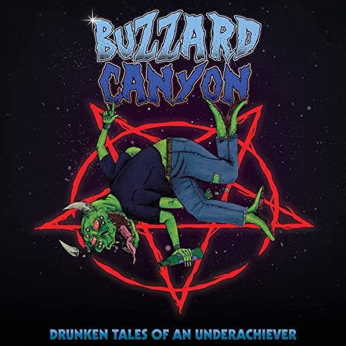 CD cover: Cartoon zombie falling within a red starburst design.
