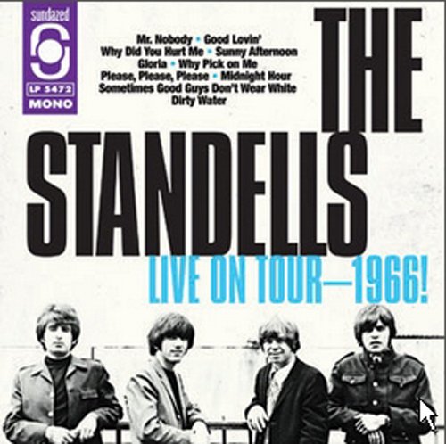 "Vintage vinyl album cover with The Standells band members in black and white."