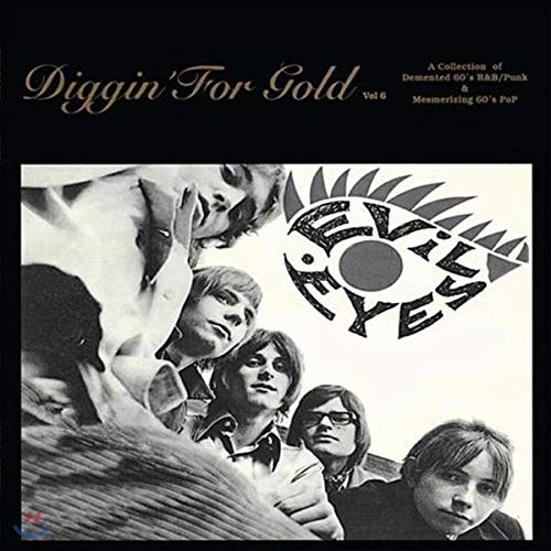 Record album cover: "Diggin' For Gold Vol. 6" with band photo and eye graphic.