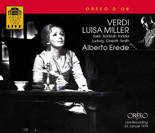 CD cover for Verdi’s “Luisa Miller” opera, featuring a soprano in costume.
