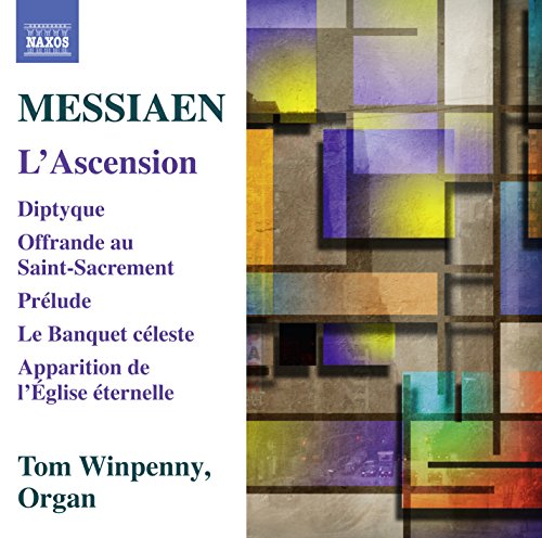 CD cover for Messiaen’s “L’Ascension” featuring abstract colorful bars.