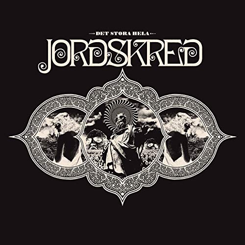 CD cover for Jordskred’s “Det Stora Hela” with ornate frame and figures.