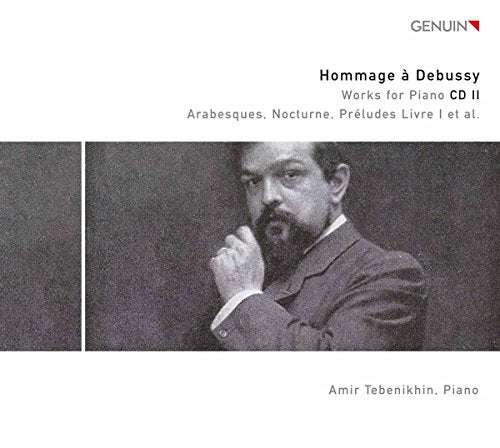 CD cover featuring a black and white portrait of composer Claude Debussy.
