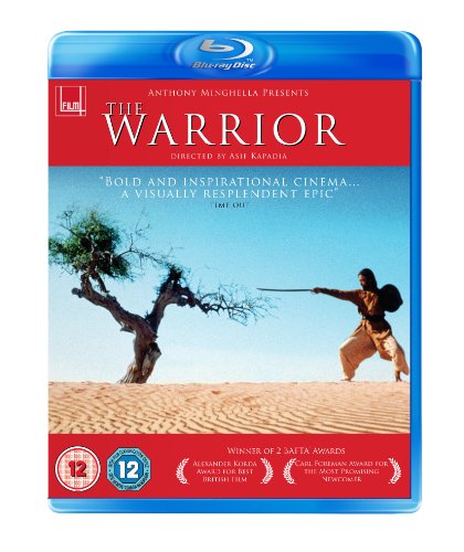 The Warrior" Blu-ray cover featuring a figure with a sword in a desert landscape.