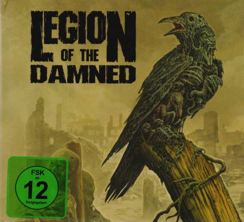 Album cover featuring a monstrous raven perched on wood against a desolate, ruined background.