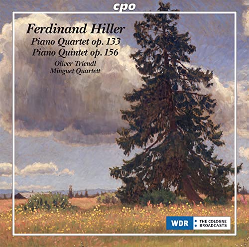 CD cover: painting of a tall evergreen tree against a cloudy sky.
