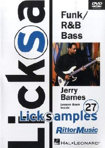 DVD cover featuring bassist Jerry Barnes, text "Lick Samples - Funk/R&B Bass".