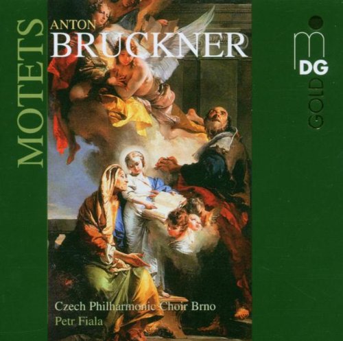 A green CD cover featuring a Renaissance-style painting of the Holy Family.