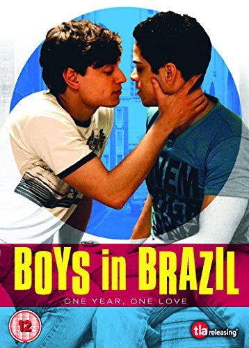 DVD cover for "Boys in Brazil" featuring two young men in embrace.