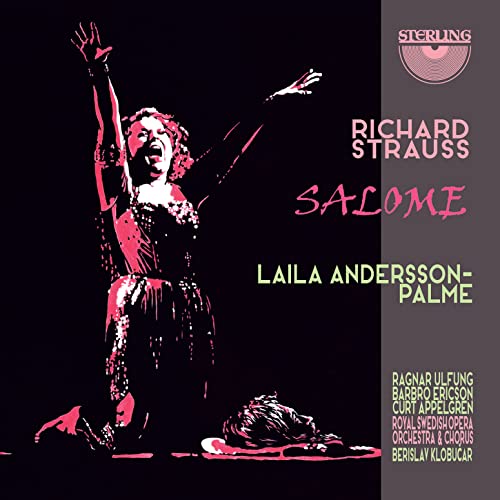 CD cover for Richard Strauss’ opera *Salome* with a dramatic illustration.