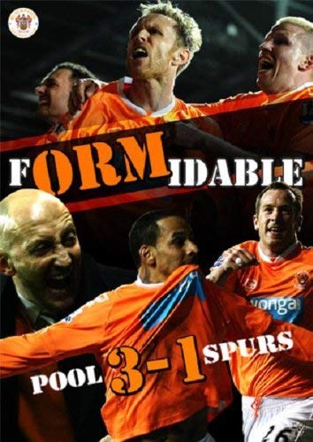 DVD cover: Blackpool vs. Tottenham Hotspur football match, players celebrating.