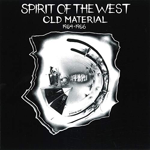 "Black album cover with white text and a distorted, torn image of a CD."