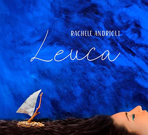 CD cover: woman, small sailboat, and blue textured background.