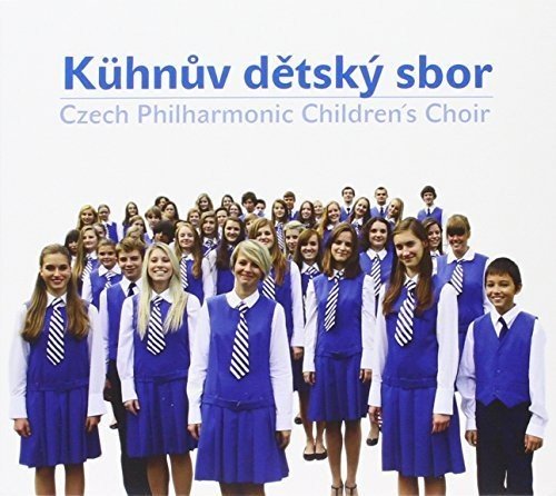 "CD cover featuring a group of children in blue uniforms on a white background."