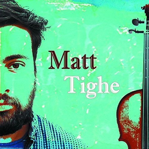 "Music CD cover with a man's face and a violin on a green background."