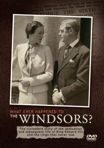 DVD cover with sepia-toned photo of King Edward VIII and Wallis Simpson on brown background.