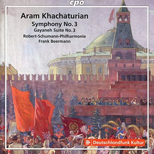 CD cover depicting a grand building with people and red flags.