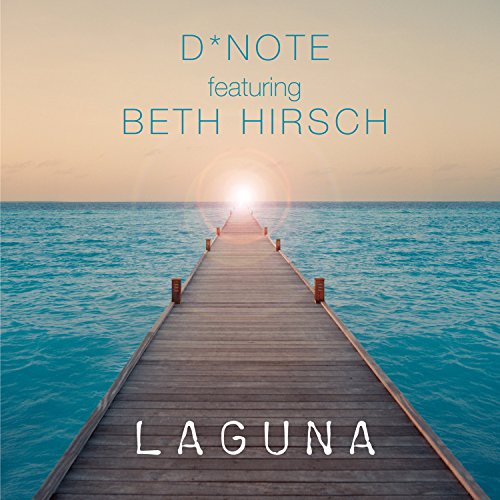 "Album cover with a wooden dock leading to calm blue water at sunrise."