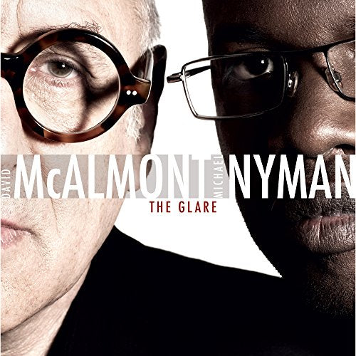 Album cover featuring close-ups of two men wearing glasses, titled The Glare.