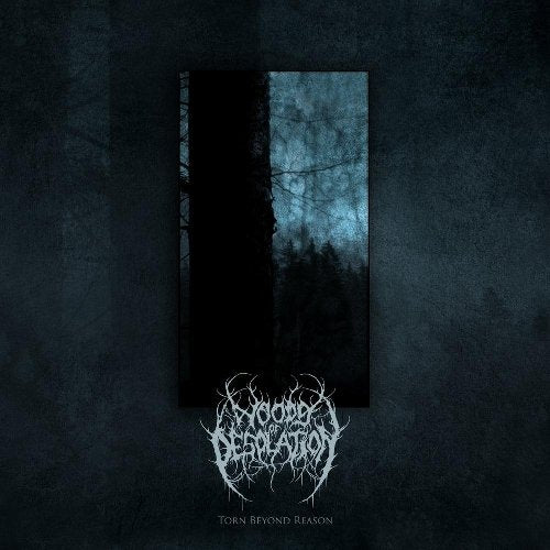 Dark album cover with a forest scene and ornate band logo.
