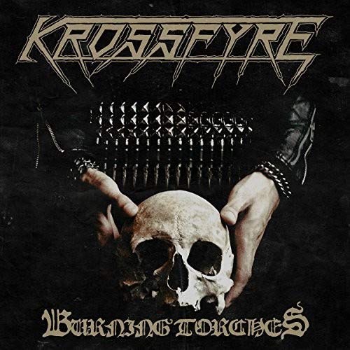 Skull held by hands with spiked wristband, dark and gritty album cover.