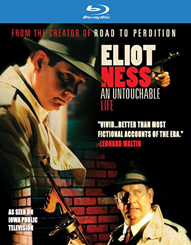 Blu-ray cover for "Eliot Ness: An Untouchable Life" featuring a man in a fedora.