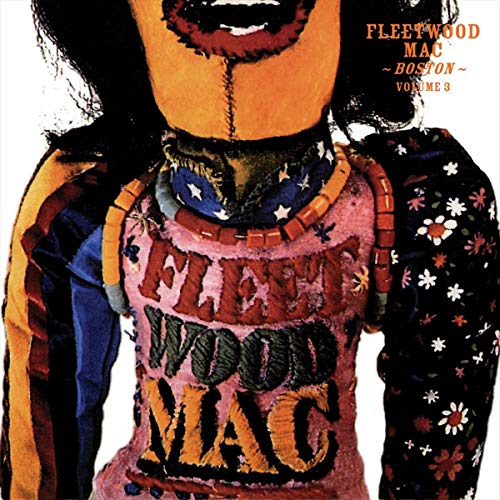 "Vinyl record cover featuring a stylized illustration of a person with 'FLEETWOOD MAC' text."