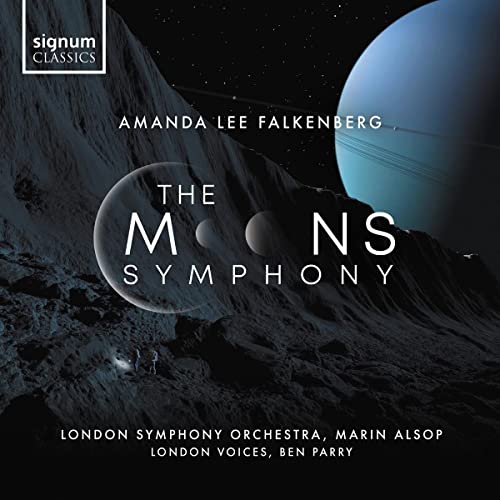 CD cover for “The Moon’s Symphony” featuring a lunar landscape.