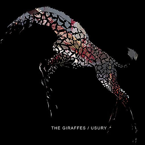 "Album cover art featuring a giraffe mosaic on a black background with text."