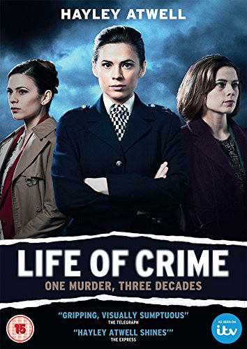 DVD cover for Life of Crime featuring three images of Hayley Atwell against clouds.